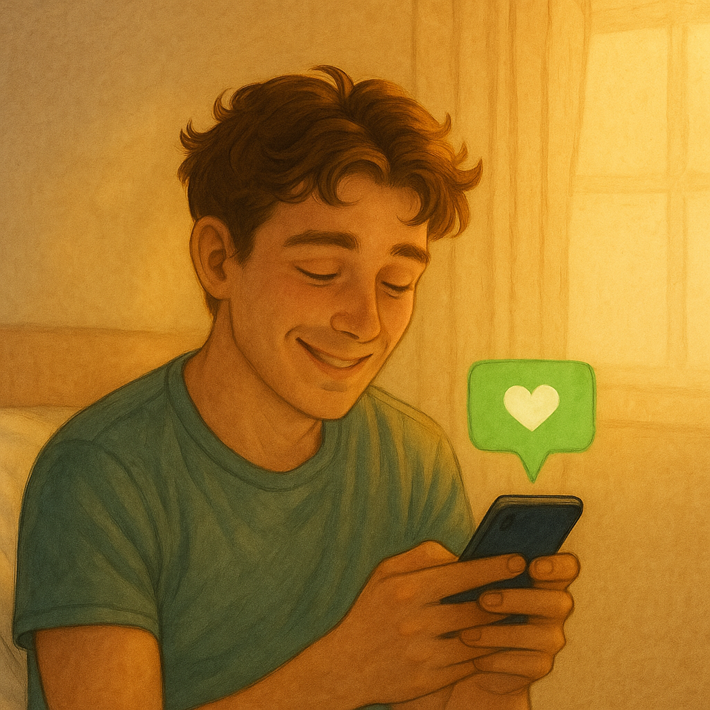 Luca che chatta con Hiro